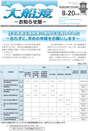 広報大船渡8月20日号表紙