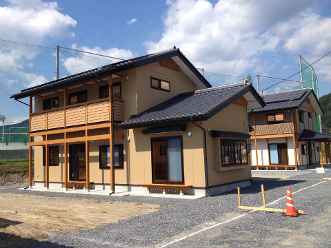 環境共生型木造住宅のモデルハウスの写真です