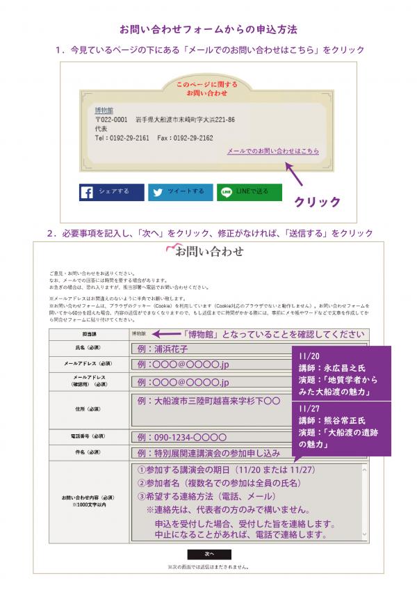 お問い合わせフォームの入力方法
