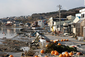 末崎地区の平成23年3月12日撮影の画像1