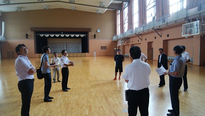 市民体育館の現状を視察