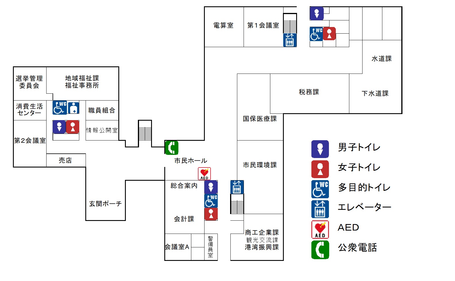 市役所庁舎１階