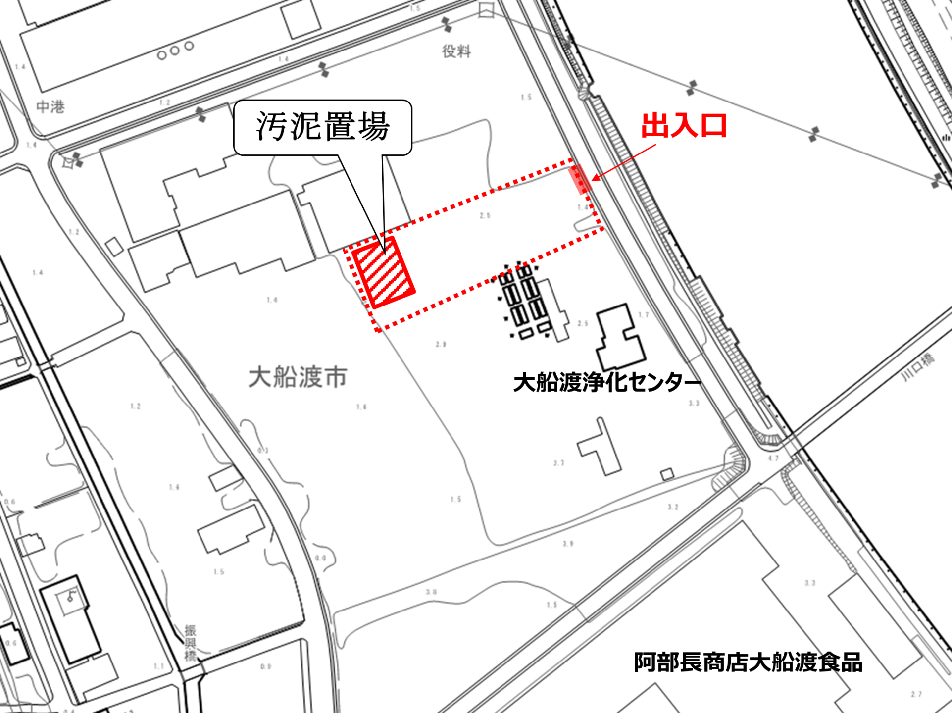 令和8年度市内一斉清掃の市指定の汚泥置き場の位置図です。