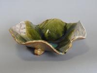 織部・変形木の葉鉢（大）